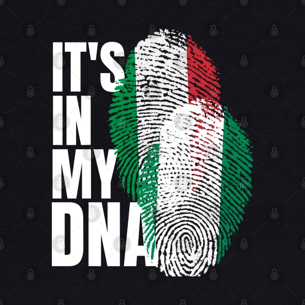 Italian And Nigerian Mix DNA Heritage Flag Gift by Just Rep It!!